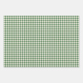 Cute Retro Green Gingham Pset Pattern Inpakpapier Vel (Voorkant)