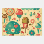 Cute retro ijscrèmes inpakpapier vel (Voorkant 3)