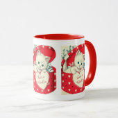Cute retro  kattenValentijn Mok (Voorkant rechts)