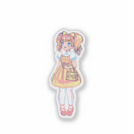 Cute Retro Kawaii Anime Girl Pastel Fashion Vinyl  Sticker