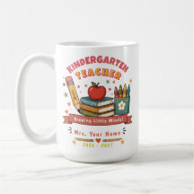 Cute Retro Kleuterleraar Mok
