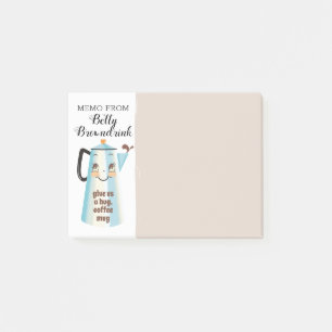 Cute  retro koffiepot percolator post-it® notes