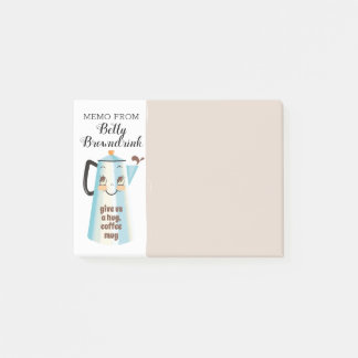 Cute  retro koffiepot percolator post-it® notes