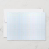Cute Retro Light Blue Gingham Plaid Personalized Notitiekaartje (Achterkant)