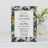 Cute Retro Lilies Floral Bridal Shower Invitation (Debout devant)