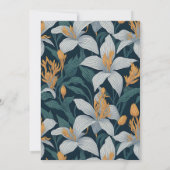 Cute Retro Lilies Floral Bridal Shower Invitation (Dos)