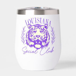 Cute Retro Louisiana Social Club Vin Tumbler