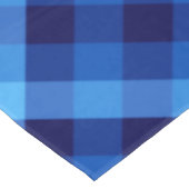 Cute Rétro Océan Bleu Plaid Grande Nappe (Angle)