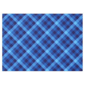 Cute Retro Océan Bleu Plaid Moyen Nappe (Devant (Horizontal))