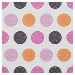 Cute Retro Oranje Paars Pink Pink Patroon Stof