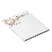 Cute Retro Owl Notitieblok (Schuin)