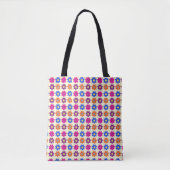 Cute Retro Penny Flower Pattern Draagtas (Voorkant)