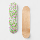 Cute Retro Pink Floral Pattern Girls Skateboard (Voorkant)