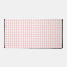 Cute Retro Pink Gingham Plaid pattern Bureaumat