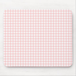 Cute Retro Pink Gingham Plaid pattern Muismat