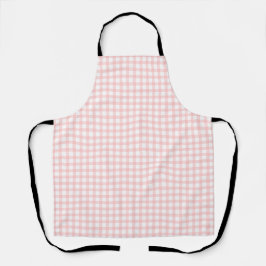 Cute Retro Pink Gingham Plaid pattern Schort