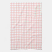 Cute Retro Pink Gingham Plaid pattern Theedoek (Verticaal)