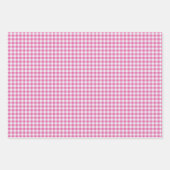 Cute Retro Pink Gingham Pset Pattern Inpakpapier Vel (Voorkant 3)