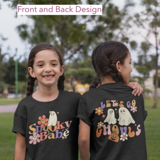 Cute retro Print Halloween Spooky Ghost T shirt