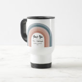 Cute Retro Rainbow Bedankt leraar Reisbeker (Voorkant links)