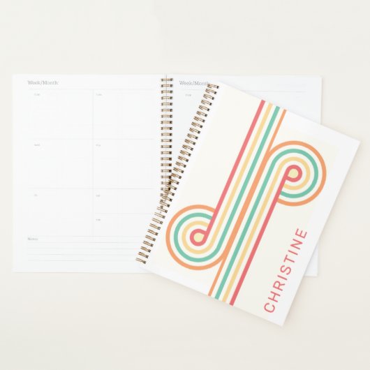 Cute Retro Rainbow Line Art (Devant avec enveloppe)