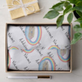 Cute retro Rainbow Noah's Ark op White Tissuepapier (Geschenk)