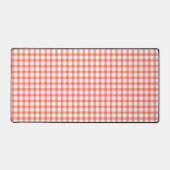 Cute Retro Red Gingham Plaid pattern Bureaumat (Voorkant)