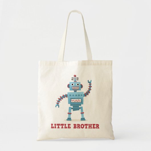 Cute retro robot cartoon android tote bag (Voorkant)
