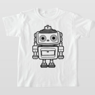 Cute retro robot cartoon illustratie kinderen t-shirt
