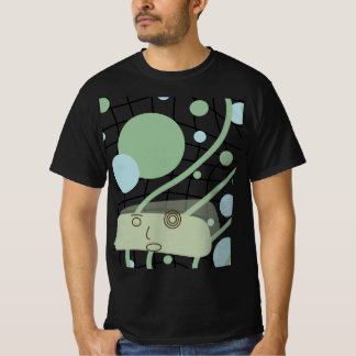 Cute Retro Robot Kunst Grafische Zwarte T-Shirt