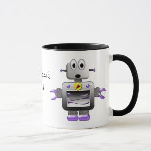 Cute Retro Robots Personalized Mug Mok