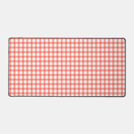 Cute Retro Rode Gingham ruitpatroon Bureaumat