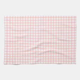 Cute Retro Roze Gingham ruitpatroon Theedoek