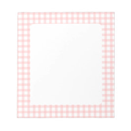 Cute Retro Roze Gingham Schotlandse ruit motief Notitieblok