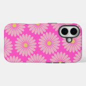 Cute Retro Scandinavian Flower Pattern (roze) Case-Mate iPhone Case (Achterkant (horizontaal))