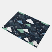 Cute Retro Sterrennacht Sky Pattern Deurmat (Schuin)