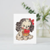 Cute retro  Valentijn Briefkaart (Staand voorkant)