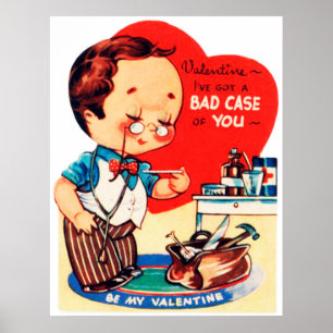 Cute retro  Valentijn Doctor poster