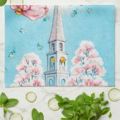 Cute retro vintage Esater Angels Theedoek (Gevouwen)