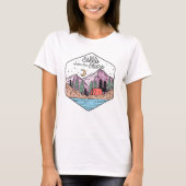 Cute Retro Wanderlust Let's slaap onder de sterren T-shirt (Voorkant)