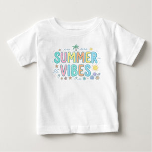 Cute Retro Zomer Vibes Groovy Beach Baby T-Shirt