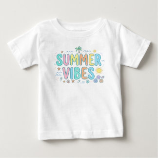 Cute Retro Zomer Vibes Groovy Beach Baby T-Shirt