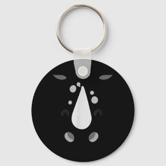 Cute Rhino Animal Face DIY Lazy Funny Halloween Sleutelhanger