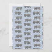 Cute Rhinoceros Boy Birthday Party Invitation (Dos)