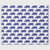 Cute Rhinoceros Cadeaupapier (Vlak)