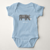 Cute Rhinoceros Dierenvriend Romper (Voorkant)