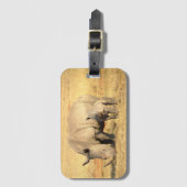 Cute rhinoceros in afrika bagagelabel (Voorkant (verticaal))