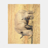 Cute rhinoceros in afrika fleece deken (Voorkant)