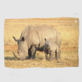 Cute rhinoceros in afrika golfhanddoek (Horizontaal)