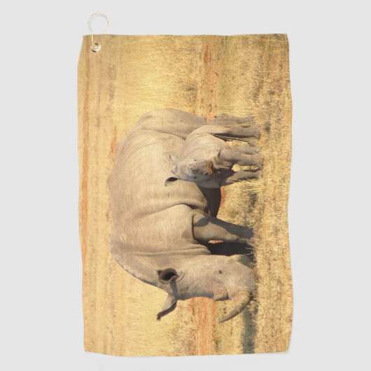 Cute rhinoceros in afrika golfhanddoek (Voorkant)